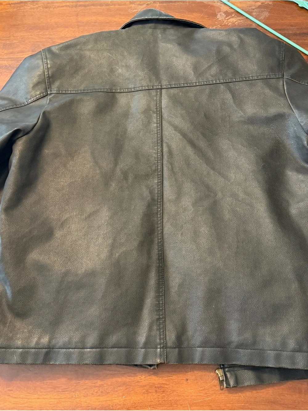 Men's brown Leather Jacket - Classic Zip Front